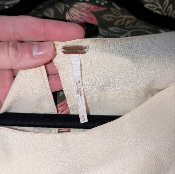 Free People Some Like It Hot Cream Split Sleeve Mini Dress - Picture 2 of 2